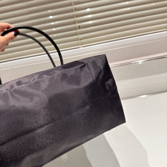 Longchamp Le Pliage Green M Navy Women's Tote Canvas Shoulder Bags Medium - Picture 6 of 9